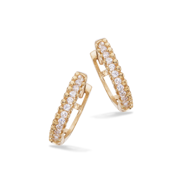 Scrouples - 8 karat guld creoler med sten - 115763