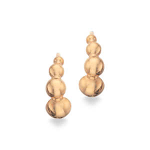 Scrouples - 8 karat guld kugle creoler, 12mm - 122333