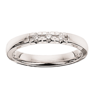 Scrouples Alliance Ring i 14 Karat Hvidguld med Diamanter 0,09 Carat W/SI