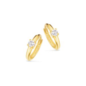 Scrouples - Clip creoler i 8 karat guld med sten - 124103