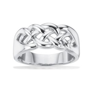 Scrouples - Herrering i sølv med flet mønster - 791562