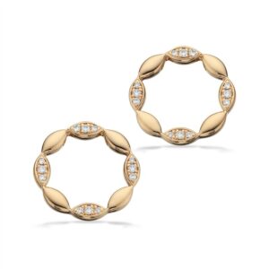 Scrouples -Øreringe i 14 kt. guld med 0,10ct