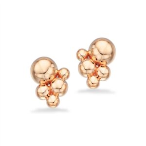 Scrouples -Øreringe i 8 kt. guld med små kugler