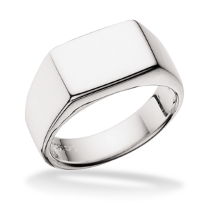 Scrouples - Sølv herrering med plade - 790642