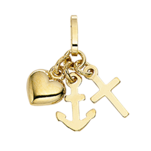 Scrouples Tro Håb Kærlighed 8 Karat Guld Charm 28793