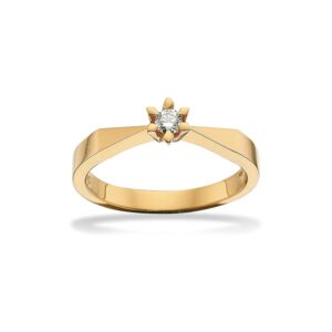 Scrouples - Victoria ring i 14kt. guld m. 0,10ct. TW/SI