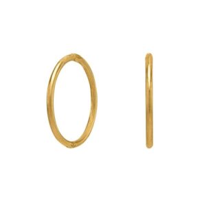 Siersbøl - 8 eller 14 kt guld creoler 1mm x Ø12