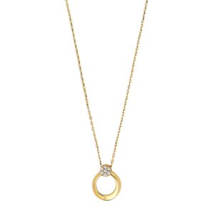 Siersbøl - 8kt. guld halskæde med Zirkonia**