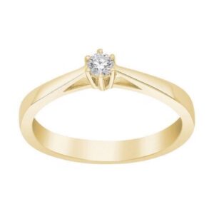 Siersbøl - Afrodite ring i 14kt. guld m. 0,10ct. diamant