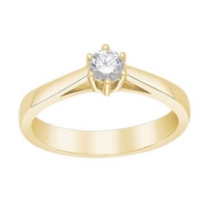 Siersbøl - Afrodite ring i 14kt. guld m. 0,25ct. diamant