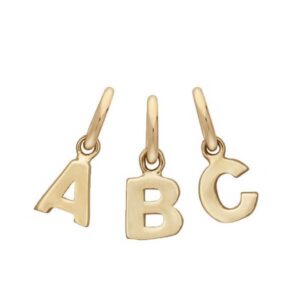 Siersbøl - Bogstav vedhæng i 14kt. guld (A-V)