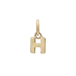 Siersbøl - Bogstav vedhæng i 14kt. guld - H