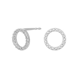 Siersbøl - Ørestikker i 14kt. hvidguld m. i alt 0,008ct.