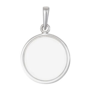 Siersbøl - Rhodineret sølv vedhæng i 22 mm