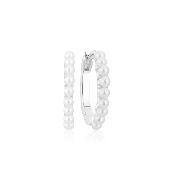 Sif Jakobs - Ellera Perla creoler store i sølv med perler - e2869-p