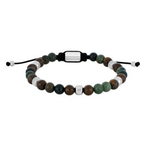 Son of Noa - Herre armbånd med agate/bronzitite 19-25cm