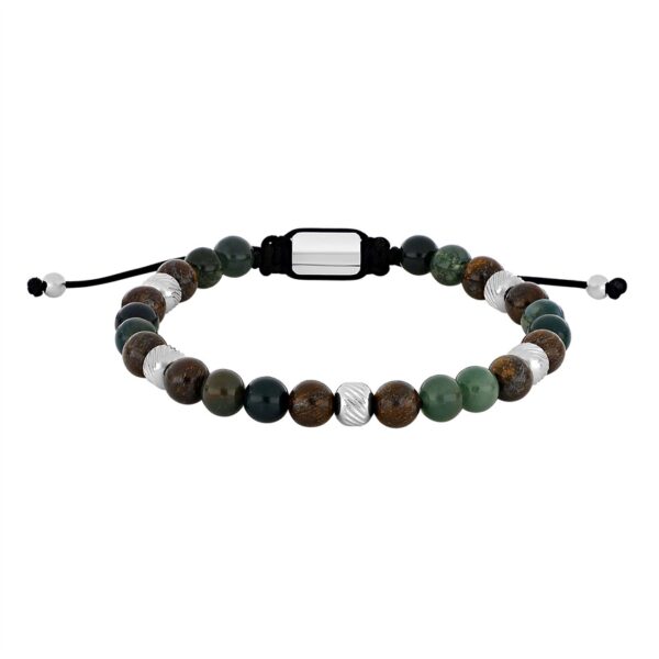 Son of Noa - Herre armbånd med agate/bronzitite 19-25cm