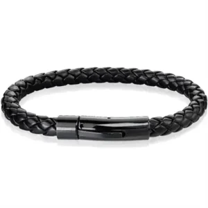 Sort IMT læderarmbånd - XT design