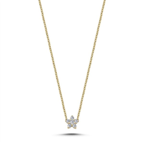 Stella - Diamant vedhæng i 14 kt guld med i alt 0,11 ct.