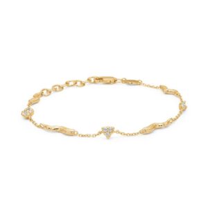Studio Z - Tangled armbånd i forgyldt sølv m. zirkonia