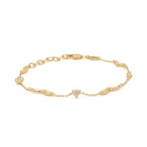 Studio z - Tangled armbånd i forgyldt sølv med sten - 7257845