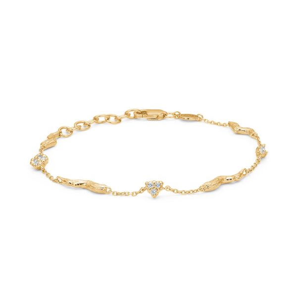 Studio z - Tangled armbånd i forgyldt sølv med sten - 7257845