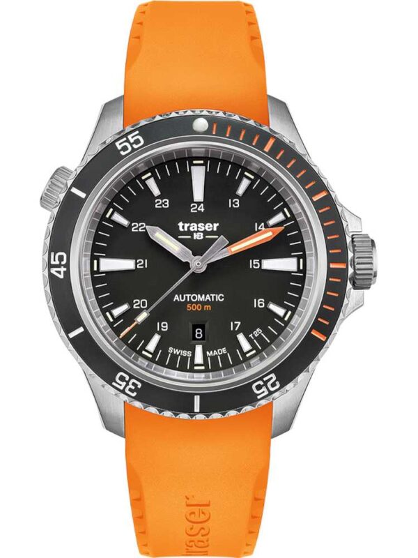 Traser 10323 Herreur Ur med orange gummirem