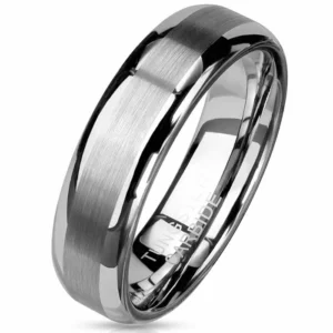 Trust tungstenring med glans og kant