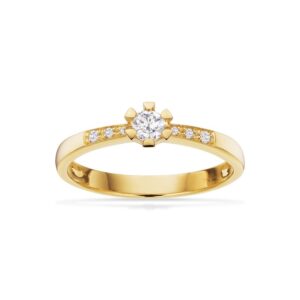 Vida Darling ring 8 kt. guld m. brillanter på i alt 0,19 ct.