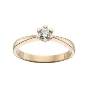 Vida ring 8 kt. guld med brillant 0,25 ct.