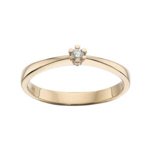 Vida ring 8 kt. guld med brillant 0,30 ct.