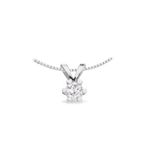 Vida vedhæng 8 kt. hvidguld med brillant 0,03 - 0,25 ct.