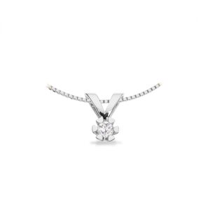 Vida vedhæng 8 kt. hvidguld med brilliant 0,05 ct.