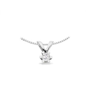 Vida vedhæng 8 kt. hvidguld med brilliant 0,10 ct.