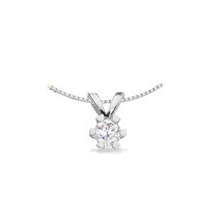 Vida vedhæng 8 kt. hvidguld med brilliant 0,25 ct.