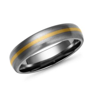 Vielsesring i Titanium og Guld - 5 mm