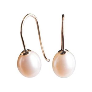 8kt. guldørehænger med ferskvandsperler