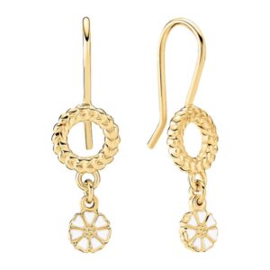 Lund Marguerit ørehænger med flettet Cirkel