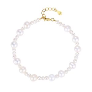 MerlePerle - Amélie Perlearmbånd i forgyldt sølv