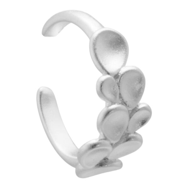 Rikke, earcuff i sterling sølv med små blade