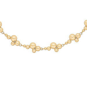 Randers Sølv - Sølv forgyldt armbånd med kugler - 243806fg