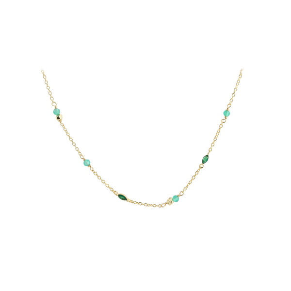 GREEN GARDEN NECKLACE | GOLDEN