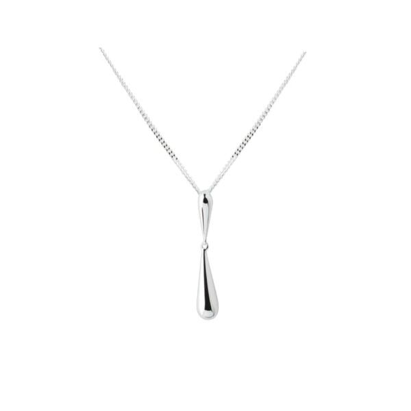 SHINY DROP NECKLACE | SILVER