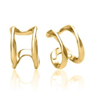 Snoet Ear Cuffs i forgyldt Sølv