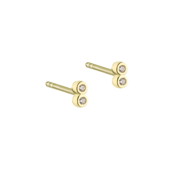 TINY CLEAR EARSTUD | GOLDEN