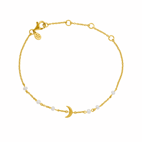 byBiehl - Summer Moon armbånd med ferskvandsperler i forgyldt sølv - 2-5203wp-gp