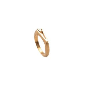 Initials Ring i forgyldt sølv med bogstaver - Hjerte**