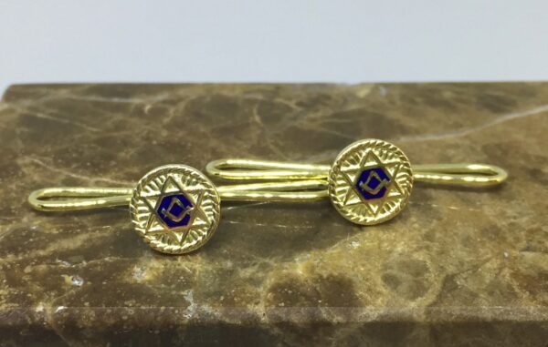 Frimurer Brystknapper - Brystknapper 3.gr - Stjerne med vinkel og passer