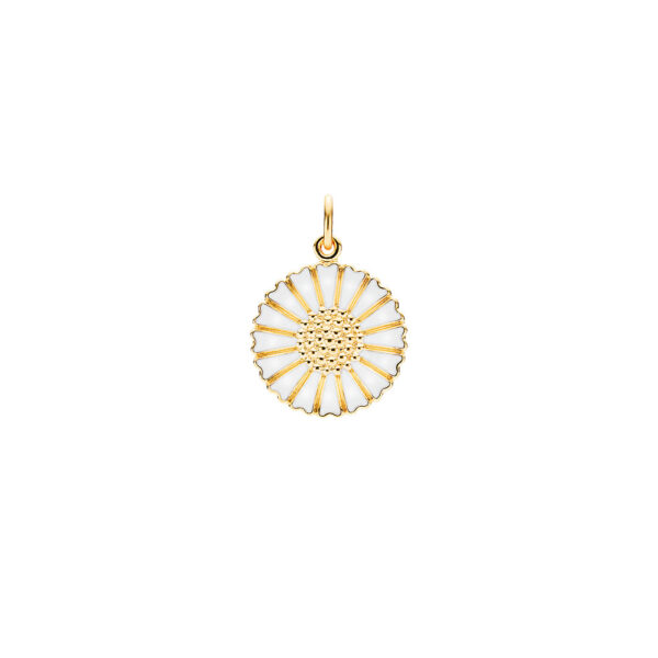 Lund Copenhagen - Guldbelagt marguerit vedhæng, 18 mm - 908018-m