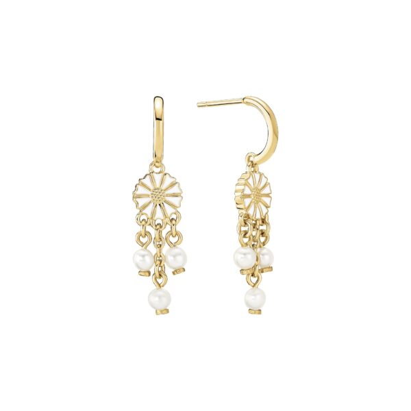 Lund Copenhagen - Marguerit øre ringe med perler - 9095094-6-33-m